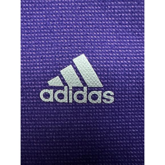 Adidas Sweatshirt Purple Hooded 1/2 Zip Pullover Nylon Panel Womens Size M - Picture 4 of 7